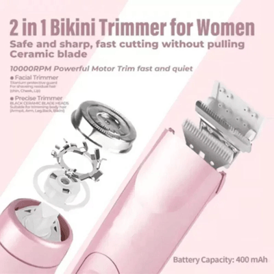 2 in 1 Dual-Head Shaver and Trimmer for Women (Waterproof IPX7)_img_7