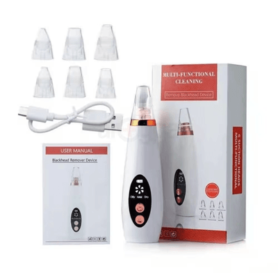6 in 1 Multi-Function USB Rechargeable Blackhead Remover, Instrument Black Dot Remover, Acne Vacuum, Suction Face Clean, Black Head Pore Cleaning, Beauty Skin for Women_img_0