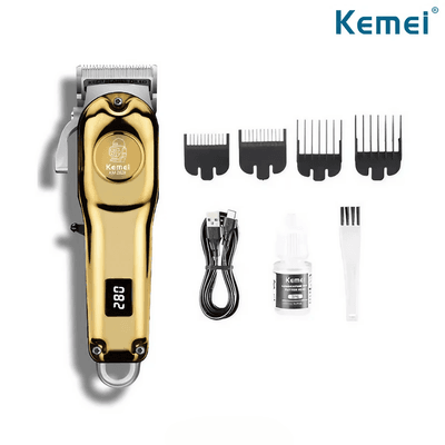 Kemei KM-2628 Professional Hair Clipper and Beard Trimmer for Men | LCD Display, Salon Cordless, Rechargeable_img_0