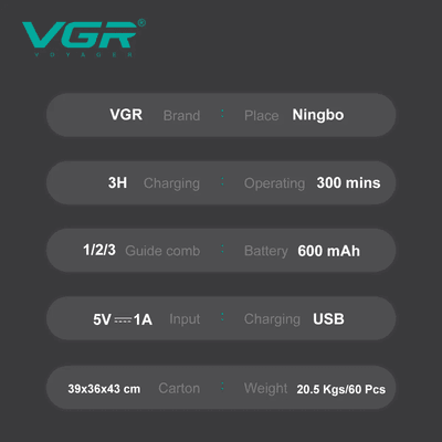 VGR V-227 Professional Hair Trimmer for Men_img_7