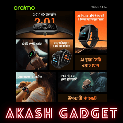 Oraimo Watch 5 Lite (OSW-804) 2.01" HD IP68 Smart Watch_img_6