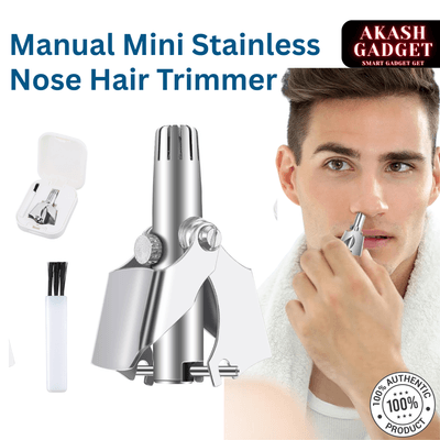 Manual Mini Stainless Nose Hair Trimmer for Men_img_0