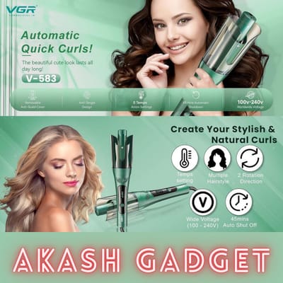 VGR V-583 Professional Automatic Hair Curling Iron For Women |  150–220°C Temperature Range, LED Display, Auto Shut-Off, 360° Swivel Cord & Lightweight Design_img_12