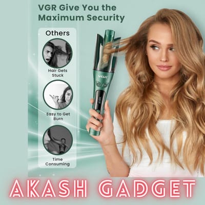 VGR V-583 Professional Automatic Hair Curling Iron For Women |  150–220°C Temperature Range, LED Display, Auto Shut-Off, 360° Swivel Cord & Lightweight Design_img_14