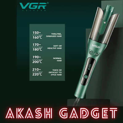 VGR V-583 Professional Automatic Hair Curling Iron For Women |  150–220°C Temperature Range, LED Display, Auto Shut-Off, 360° Swivel Cord & Lightweight Design_img_15