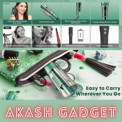 VGR V-583 Professional Automatic Hair Curling Iron For Women |  150–220°C Temperature Range, LED Display, Auto Shut-Off, 360° Swivel Cord & Lightweight Design_img_17