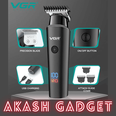 VGR V-937 Rechargeable Professional Hair and Beard Trimmer | Type-C, 2000mAh Battery, 500Min Backup_img_11