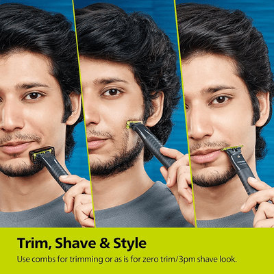 Philips QP1424/10 OneBlade, Hybrid Trimmer and Shaver For Men_img_9