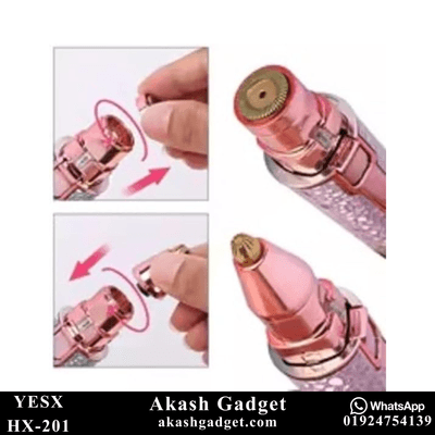 YESX HX-201 2-in-1 Battery-Operated Eyebrow Trimmer and Facial Hair Remover for Ladies_img_4