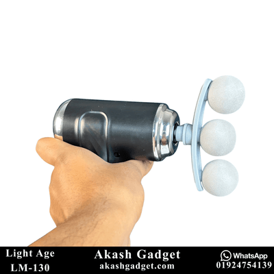 Light Age LM-130 Deep Tissue Massage Fascia Gun | Three Headed 9-Tool Attachment Set_img_7