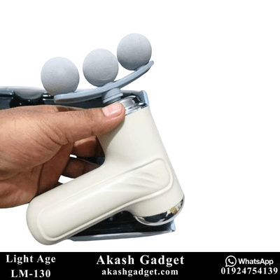 Light Age LM-130 Deep Tissue Massage Fascia Gun | Three Headed 9-Tool Attachment Set_img_8