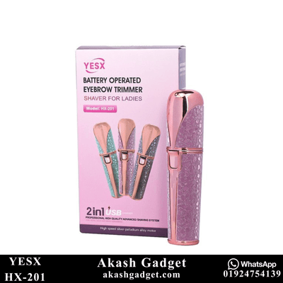 YESX HX-201 2-in-1 Battery-Operated Eyebrow Trimmer and Facial Hair Remover for Ladies_img_8
