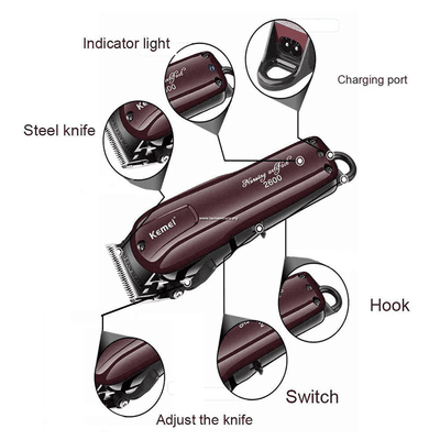 Kemei KM-2600 Professional AC/DC Cord/Cordless Adjustable Hair Clipper & Beard Trimmer for Men_img_6
