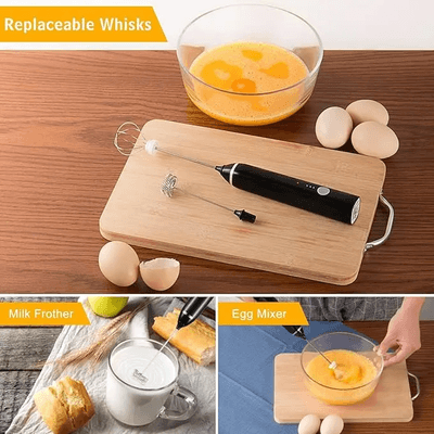 2-in-1 Rechargeable Multifunctional Handheld 3-Speed Adjustable Milk Frother For Latte Coffee Mixer_img_10