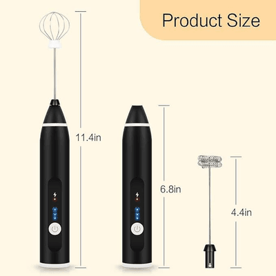 2-in-1 Rechargeable Multifunctional Handheld 3-Speed Adjustable Milk Frother For Latte Coffee Mixer_img_2
