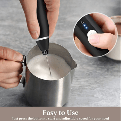 2-in-1 Rechargeable Multifunctional Handheld 3-Speed Adjustable Milk Frother For Latte Coffee Mixer_img_6