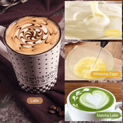 2-in-1 Rechargeable Multifunctional Handheld 3-Speed Adjustable Milk Frother For Latte Coffee Mixer_img_8
