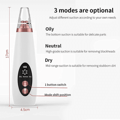6 in 1 Multi-Function USB Rechargeable Blackhead Remover, Instrument Black Dot Remover, Acne Vacuum, Suction Face Clean, Black Head Pore Cleaning, Beauty Skin for Women_img_3