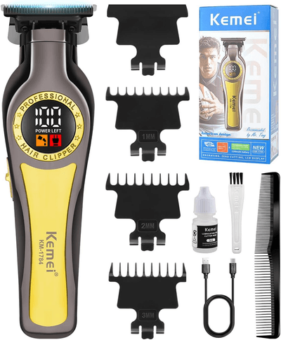 Kemei KM-1784 New Hair Clipper and Trimmers | Fast 6500RPM Motor Quality, 1200mAh Built-in Li-battery, Last Long Barber Hair Salon Detail_img_5