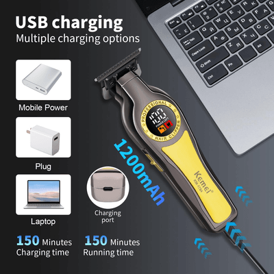 Kemei KM-1784 New Hair Clipper and Trimmers | Fast 6500RPM Motor Quality, 1200mAh Built-in Li-battery, Last Long Barber Hair Salon Detail_img_12
