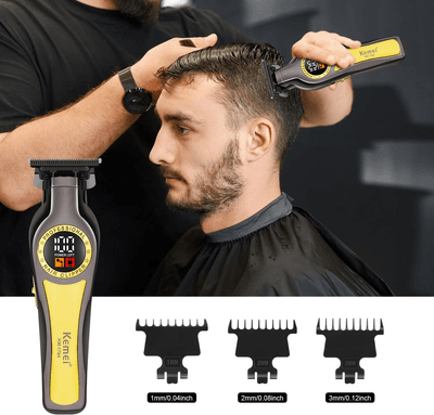 Kemei KM-1784 New Hair Clipper and Trimmers | Fast 6500RPM Motor Quality, 1200mAh Built-in Li-battery, Last Long Barber Hair Salon Detail_img_13