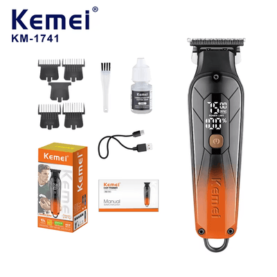 Kemei KM-1741 Rechargeable Zero Gup Beard & Hair Clipper Trimmer for Men_img_0