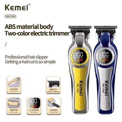 Kemei KM-1784 New Hair Clipper and Trimmers | Fast 6500RPM Motor Quality, 1200mAh Built-in Li-battery, Last Long Barber Hair Salon Detail_img_8