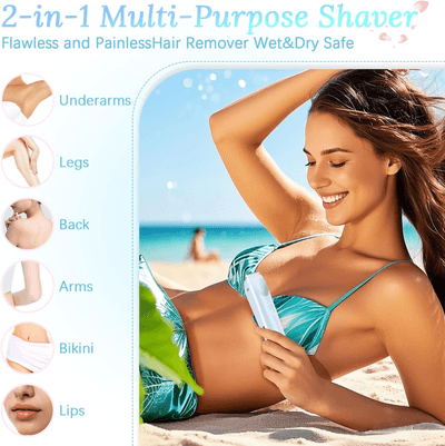 2 in 1 Dual-Head Shaver and Trimmer for Women (Waterproof IPX7)_img_20