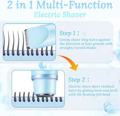 2 in 1 Dual-Head Shaver and Trimmer for Women (Waterproof IPX7)_img_15