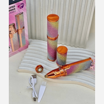 CF-001B 2-in-1 Rechargeable Eyebrow Trimmer and Facial Hair Remover for Ladies_img_3