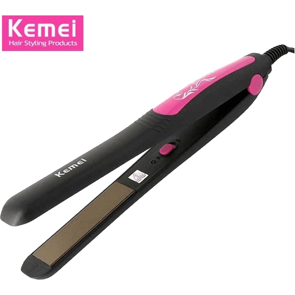 Kemei KM-328 Professional Hair Straightener - 220°C Ceramic Plates