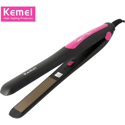Kemei KM-328 Professional Hair Straightener - 220°C Ceramic Plates_img_0