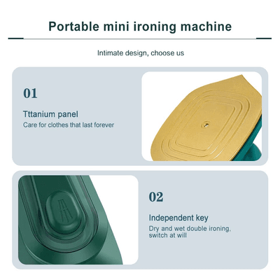 Mini Dry Iron With Water Spray - Portable Electric Handheld Iron Approx. 150°C 🌡️_img_3