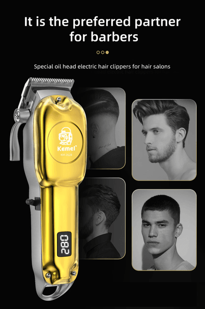 Kemei KM-2628 Professional Hair Clipper and Beard Trimmer for Men | LCD Display, Salon Cordless, Rechargeable_img_15