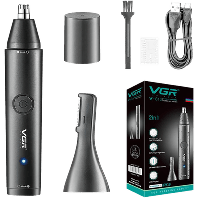 VGR V-613 Professional 2-in-1 Rechargeable Nose and Ear Hair Trimmer for Men_img_0