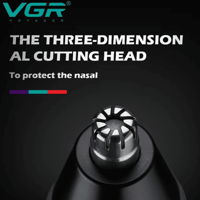VGR V-613 Professional 2-in-1 Rechargeable Nose and Ear Hair Trimmer for Men_img_6