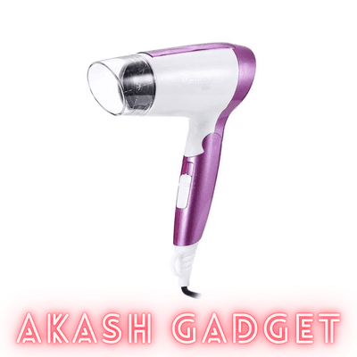 Kemey KM-6833 Hot And Normal Air Foldable Hair Dryer | 1600W Powerful Motor_img_1