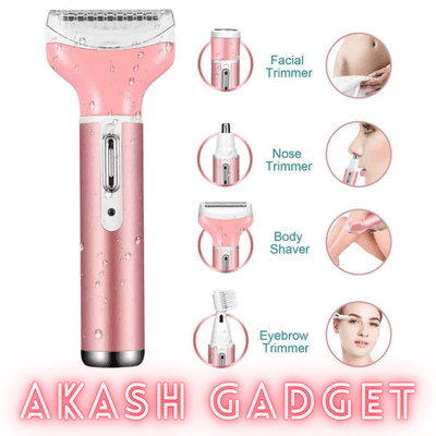 Kemei KM-6637 Multifunctional 4 in 1 Face, Eyebrow, Nose, & Lady Shaver for Women_img_4